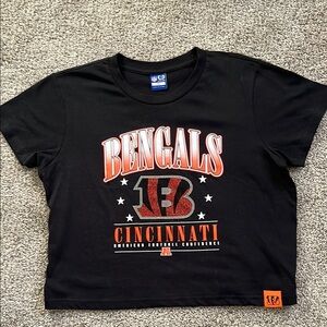 NFL Bengals Black and Orange Graphic Tee